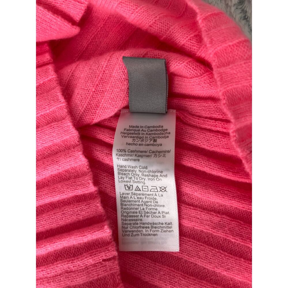 J.Crew 100% Cashmere Cardigan NWT Women's S Pink Ribbed Button Front Sweater Lux - Picture 5 of 7